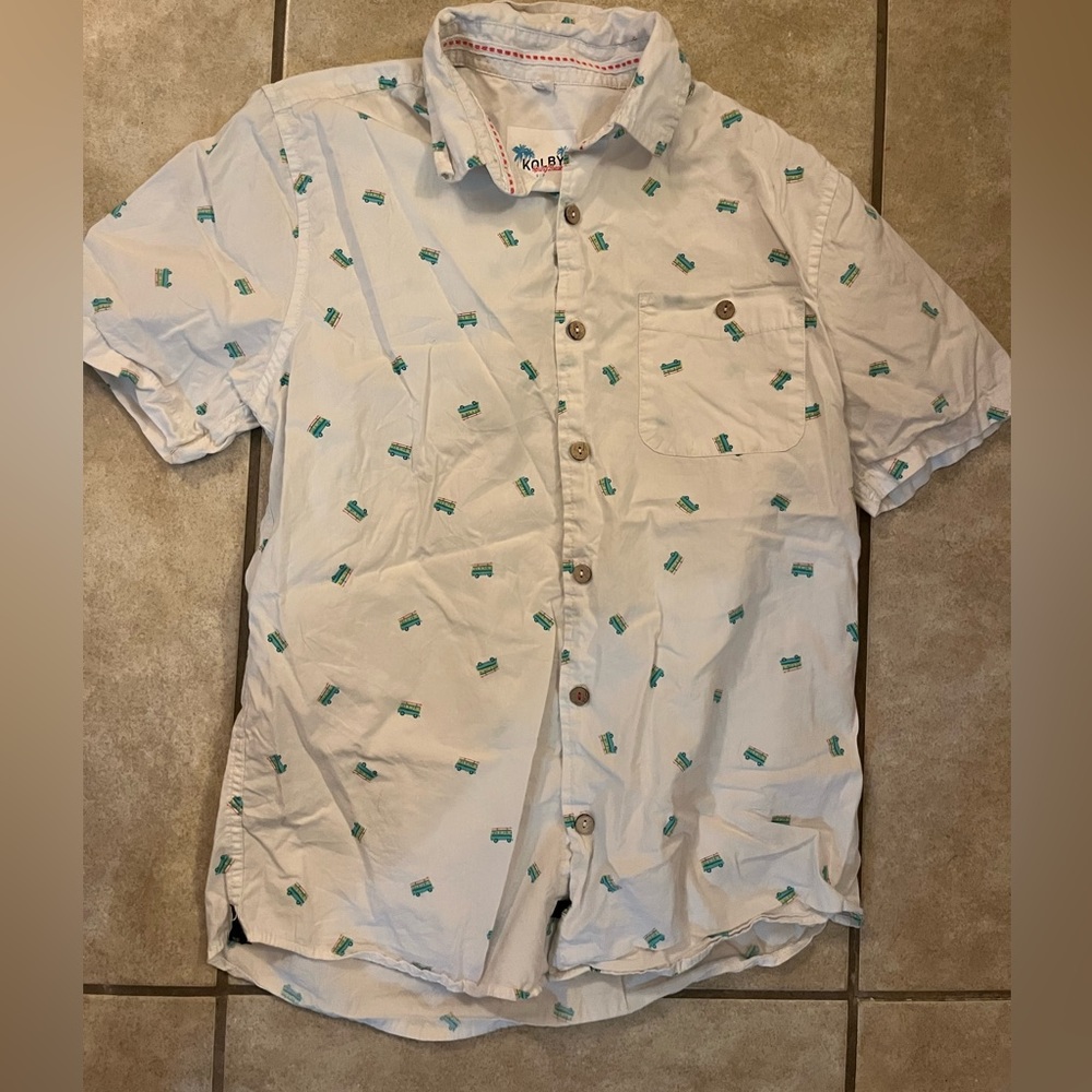 Kolby Spring Break “surf van” button up shirt